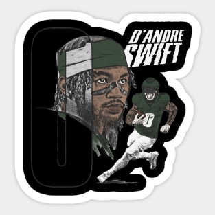 D'Andre Swift Philadelphia Portrait Number Sticker